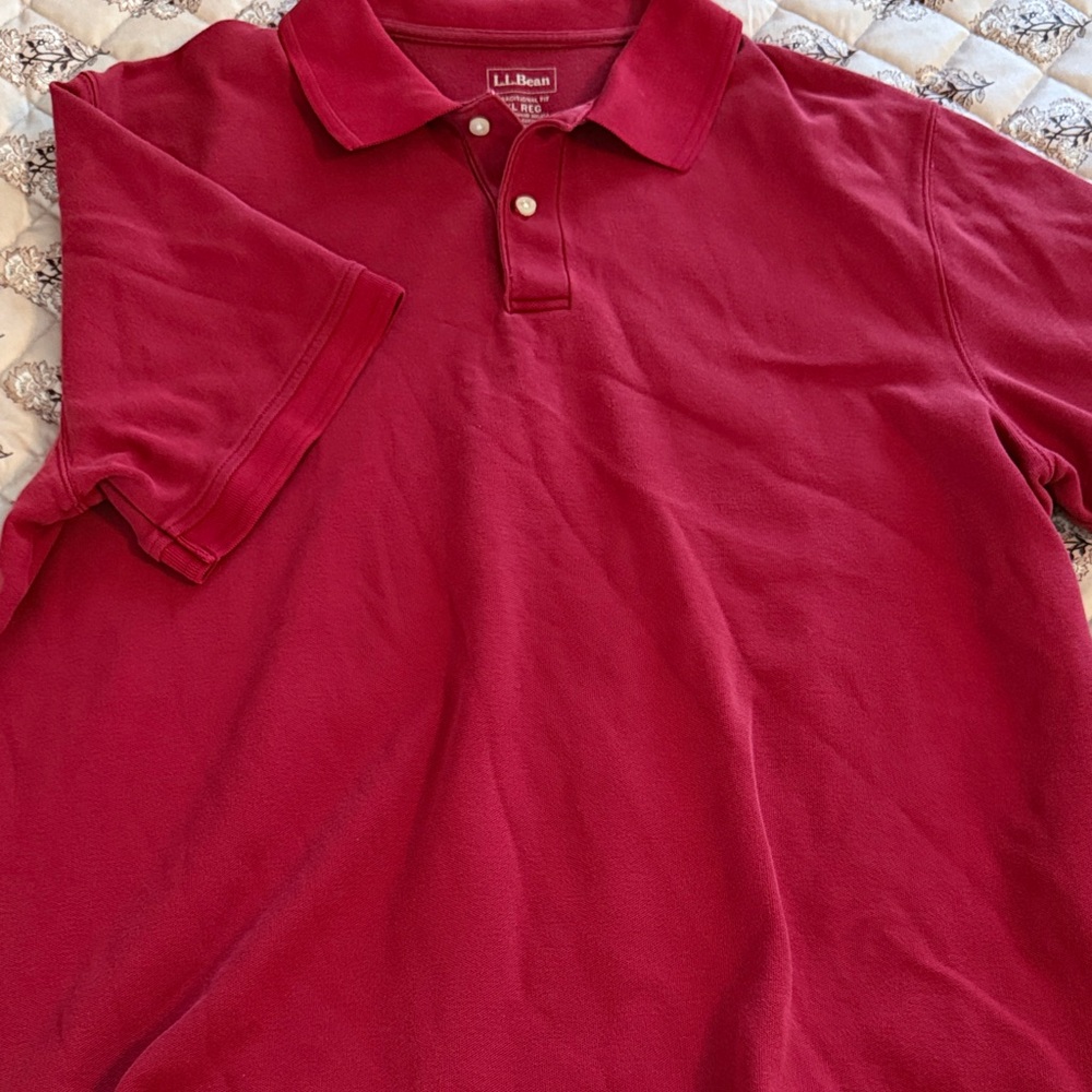 L.L. Bean Men's Polo in Rich Red